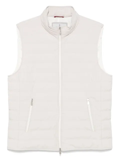 Brunello Cucinelli high-neck waistcoat Grey MM4911797CUE79