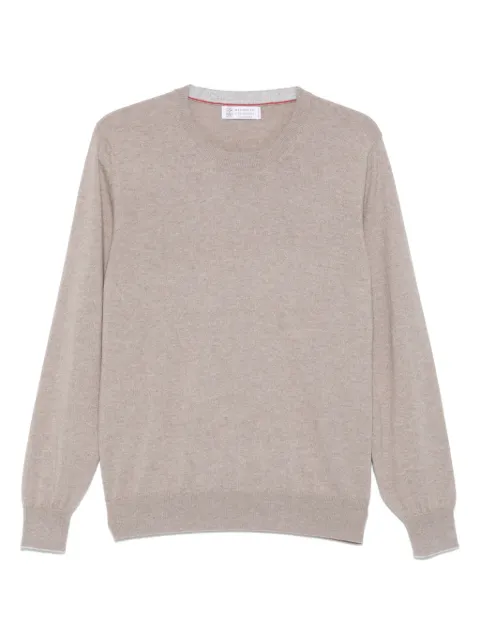 Brunello Cucinelli crew-neck sweater Neutrals M2200100CBF75