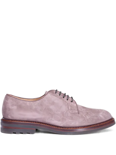Brunello Cucinelli suede lace-up Derby shoes Pink MZUPEAX810C2637