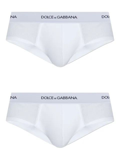 Dolce & Gabbana logo-waistband briefs (pack of two) White M9D86JONN96
