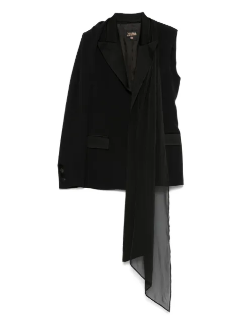 Jean Paul Gaultier Pre-Owned 2000s one-sleeve attached-scarf jacket Black HOLAJPG145