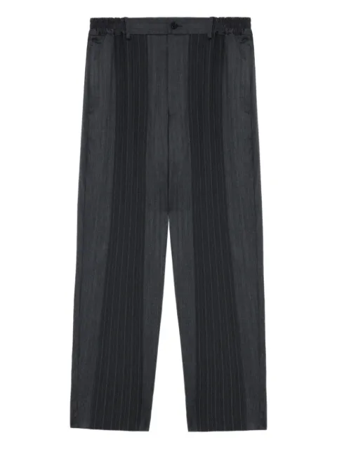 Comme des Garçons Homme Deux pinstripe panel trousers Grey DOP035051