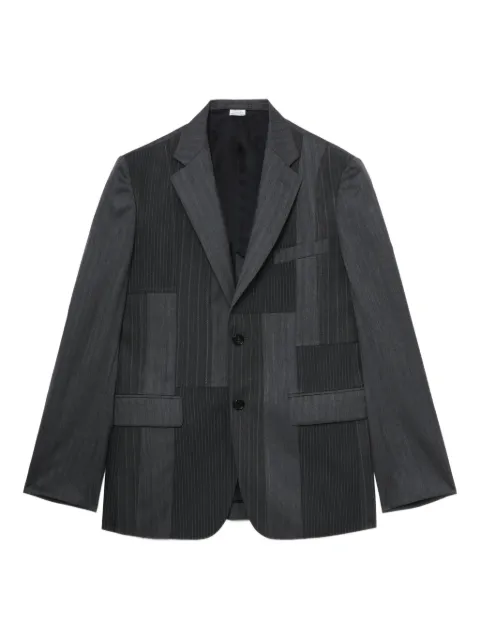 Comme des Garçons Homme Deux pinstripe patchwork jacket Grey DOJ035051