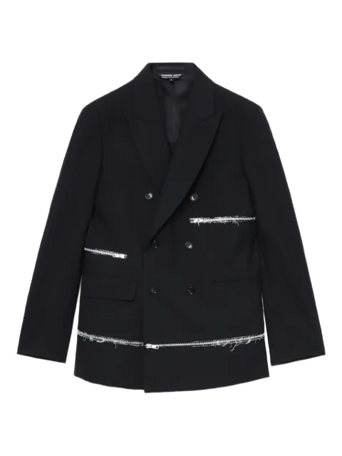 Comme des Garçons Homme Deux zip-detail blazer Blue DOJ032051
