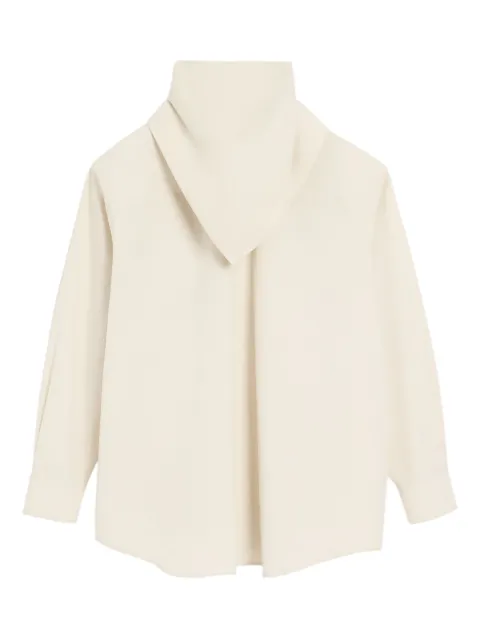 AMI Paris long-sleeved cotton bandana blouse Neutrals H25UTP801CO0063