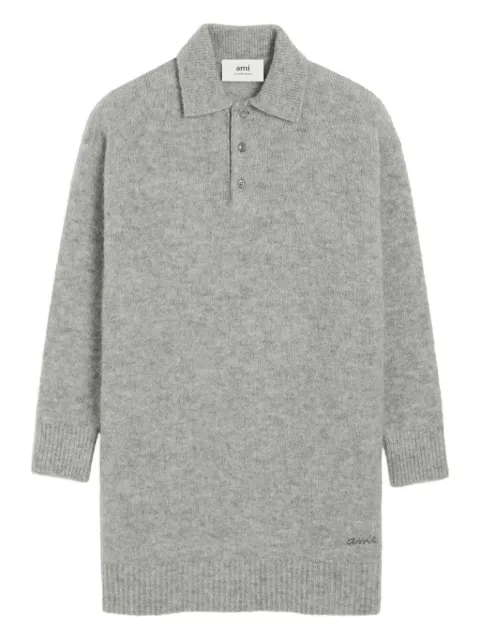 AMI Paris Ami polo Dress Grey H25FDR636KN0021
