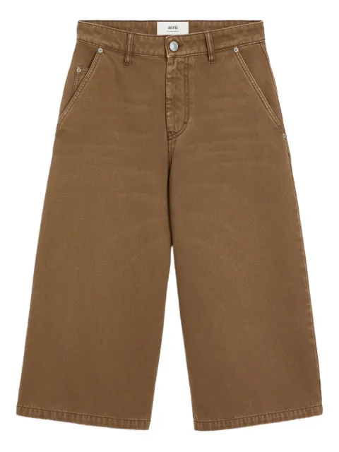 AMI Paris Bermuda cotton shorts Brown H25FSO809DE0112