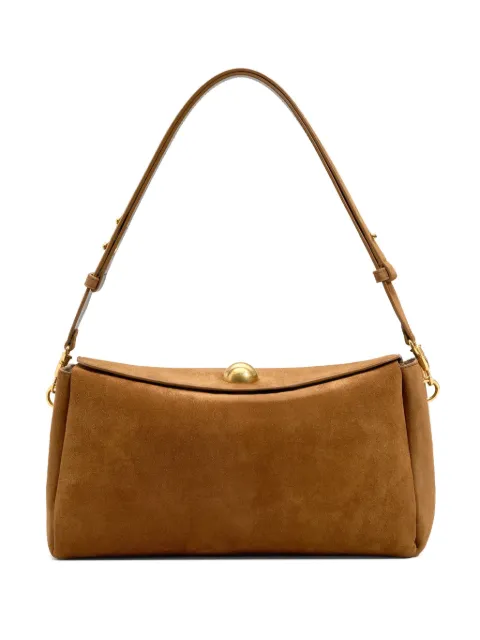 AMI Paris suede leather carrousel medium bag Brown H26ULL712AL0136