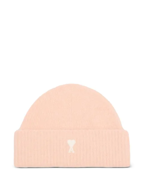 AMI Paris Ami de Coeur interlock-knit beanie hat Pink UBO005KN0135