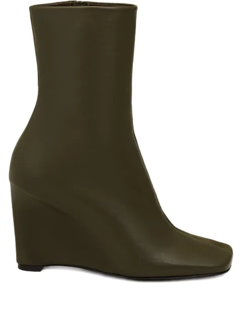 AMI Paris 90mm two-tone ankle boots Brown H25FSV819AL0145