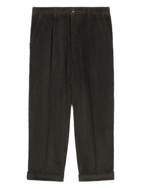 AMI Paris pleated cuffed trousers Grey H25HTR121CO0131