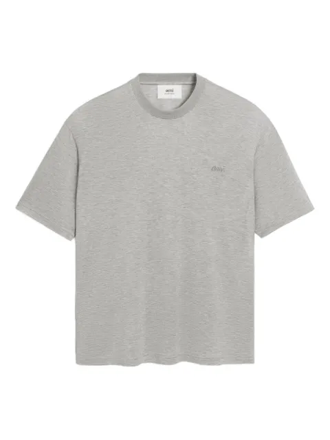 AMI Paris cotton short-sleeve T-shirt Grey H25UTS333JE0124