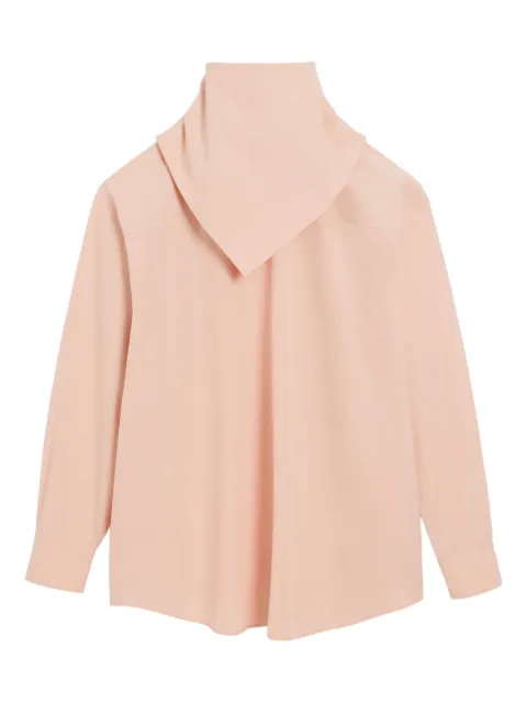 AMI Paris bandana-collar cotton blouse Pink H25UTP801CO0063