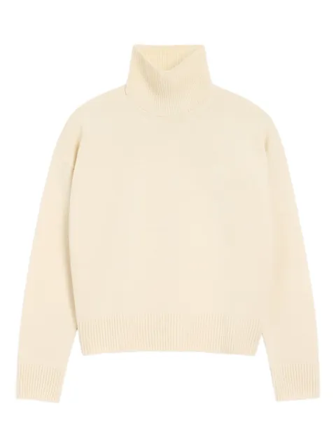 AMI Paris Ami De Coeur funnel-neck wool sweater Neutrals H25UKS821KN0071
