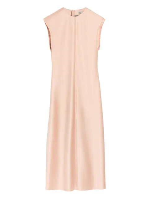 AMI Paris raw-edge long dress Pink H25FDR638PL0037