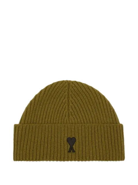 AMI Paris Ami de Coeur wool beanie Green H25UBO006018
