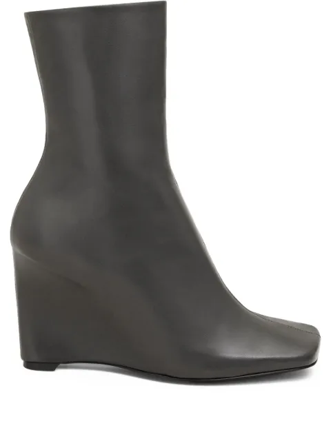 AMI Paris 90mm two-tone leather ankle boots Grey H25FSV819AL0145