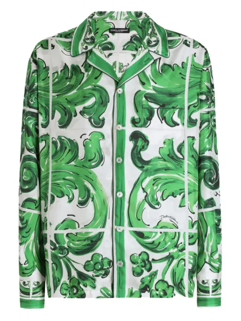 Dolce & Gabbana majolica-print shirt Green I5C16MHI1TN