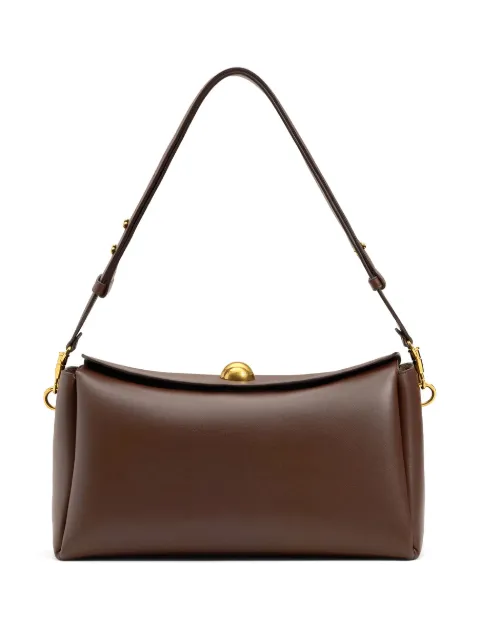 AMI Paris medium Carrousel leather bag Brown H26ULL712AL0103