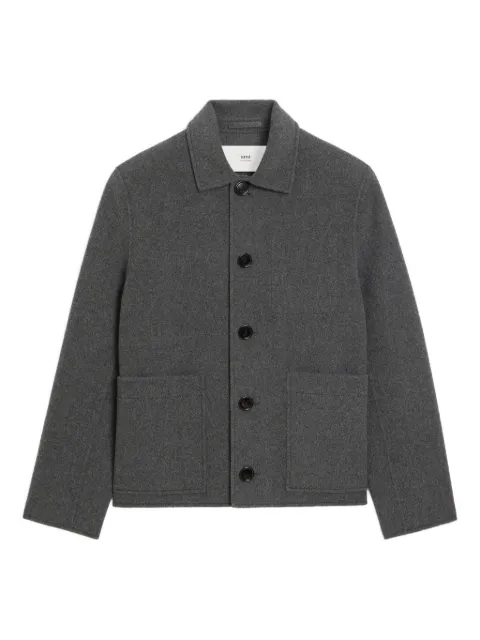 AMI Paris button-fastening shirt jacket Grey H25HJK844WV0022