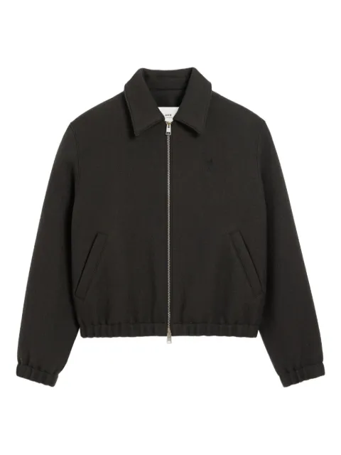AMI Paris Ami De Coeur zip-fastening wool jacket Grey H25HJK830WV0078