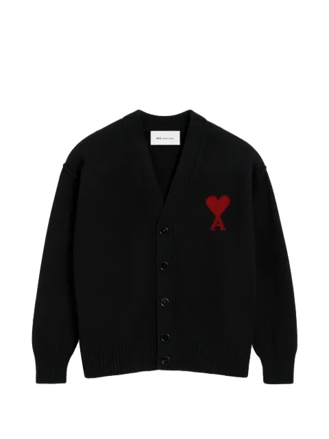 AMI Paris Ami de Coeur cardigan Black UKC367018