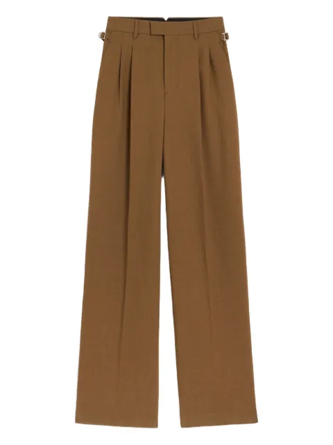 AMI Paris pleated wide-leg trousers Brown H25FTR818WV0066