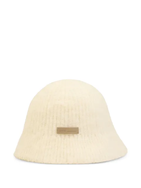 AMI Paris Ami mohair bucket hat Yellow H25UHA664AK0006