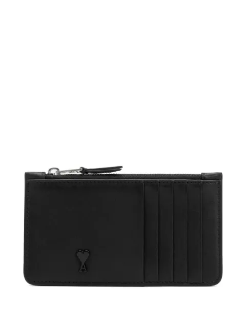 AMI Paris Ami de Coeur leather zipped cardholder Black E26USL703AL0138