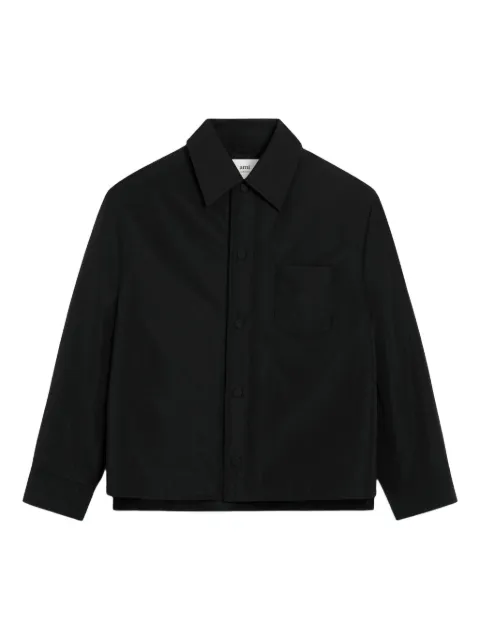 AMI Paris taffetas padded Ami De Coeur overshirt Grey E26HJK829PL0039