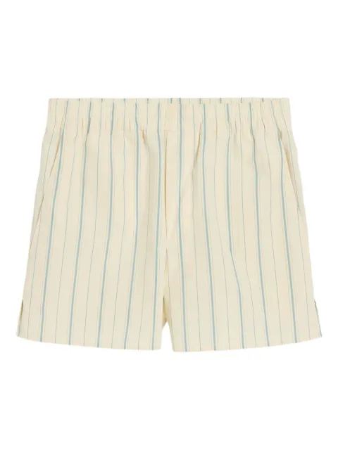 AMI Paris striped shorts Neutrals H25USO806CO0134