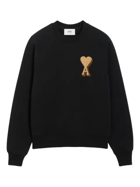 AMI Paris Ami de Coeur cotton sweatshirt Black H25USW771747