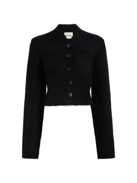KHAITE silk-blend cardigan Black 9567309200