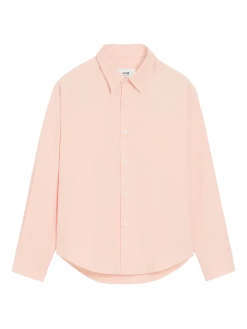 AMI Paris Ami De Coeur cotton boxy shirt Pink USH766CO0031