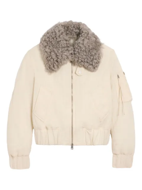 AMI Paris padded bomber jacket Neutrals H25UJK821PA0035