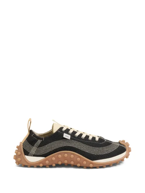 AMI Paris logo-patch mesh sneakers Black E26USN505AW0003