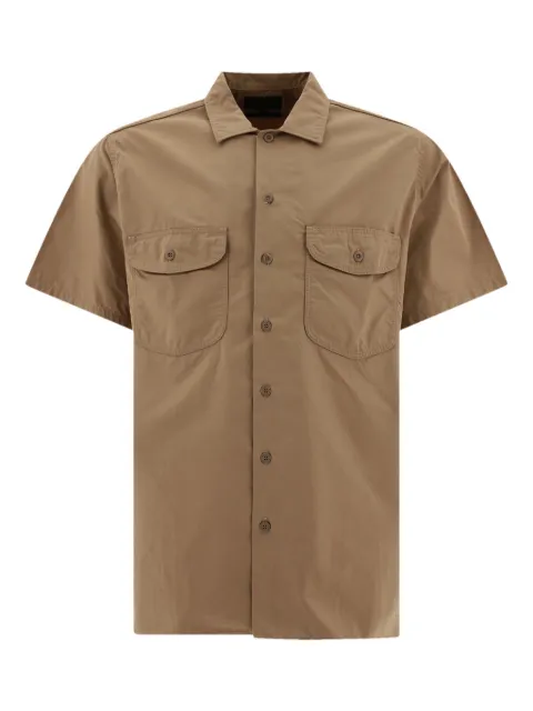 BEAMS PLUS patch-pocket short-sleeve shirt Brown 3801006038824