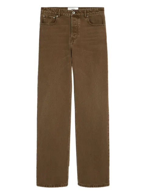 AMI Paris cotton loose-fit jeans Brown H25HTR450DE0112