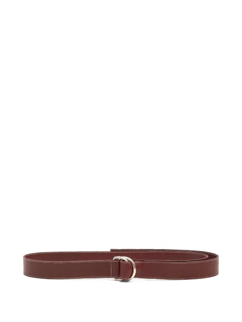 AMI Paris double-buckle leather belt Brown H25UBL206AL0137