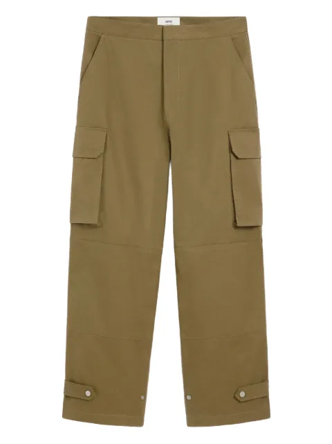 AMI Paris side-pockets cargo pants Green H25HTR828CO0132