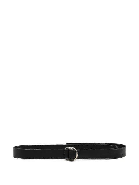 AMI Paris Supple leather double-buckle belt (35mm) Black H25UBL206AL0137