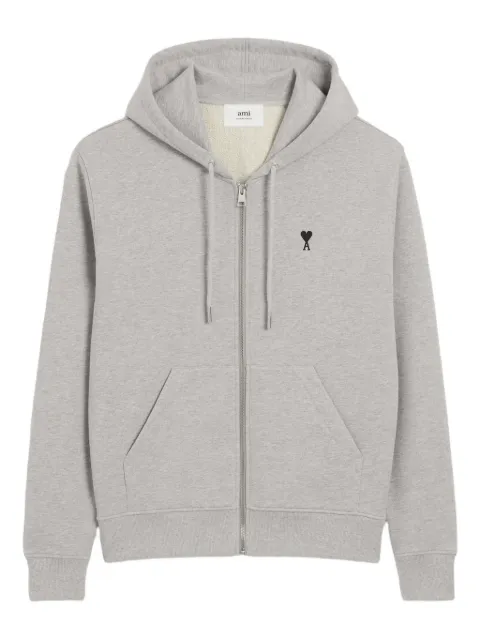 AMI Paris Ami De Coeur zip-fastening hoodie Grey H26HSW765730