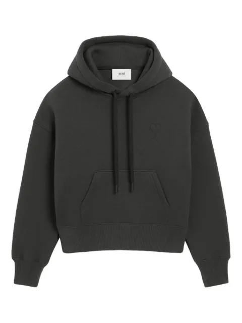 AMI Paris Ami De Coeur cotton hoodie Grey USW756749