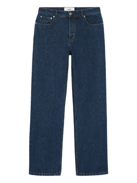 AMI Paris loose-fit cotton blue jeans Blue H25HTR450DE0104