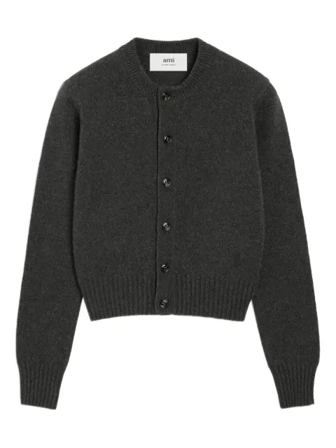 AMI Paris Ami De Coeur cardigan Grey H25FKC364005