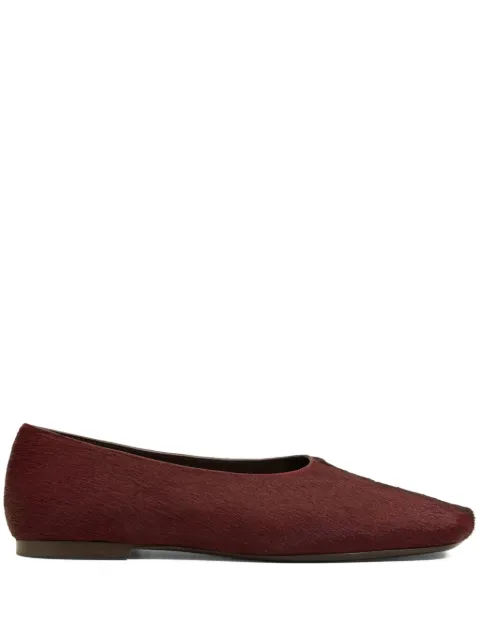 AMI Paris leather bicolor flat shoes Red E26FSV817AL0120