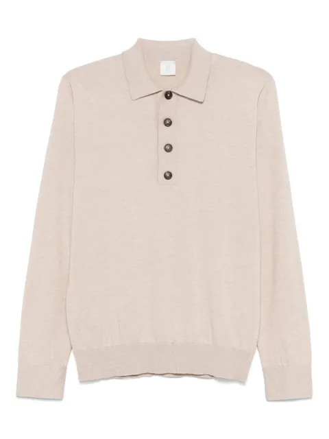 Eleventy long-sleeved polo shirt Neutrals L76POLL11MAG0K007