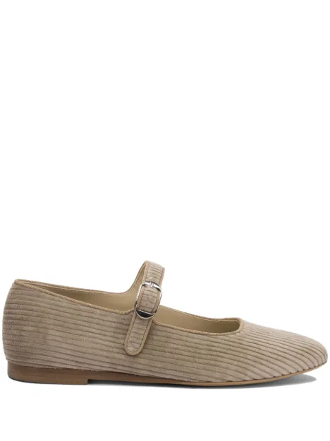 Le Monde Beryl corduroy buckle ballet flats Neutrals MRJCORBEI