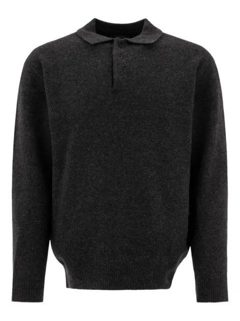 BEAMS PLUS wool polo shirt Grey 3812000410317