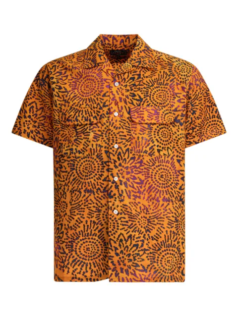 BEAMS PLUS floral-print pocket shirt Orange 3801017313945